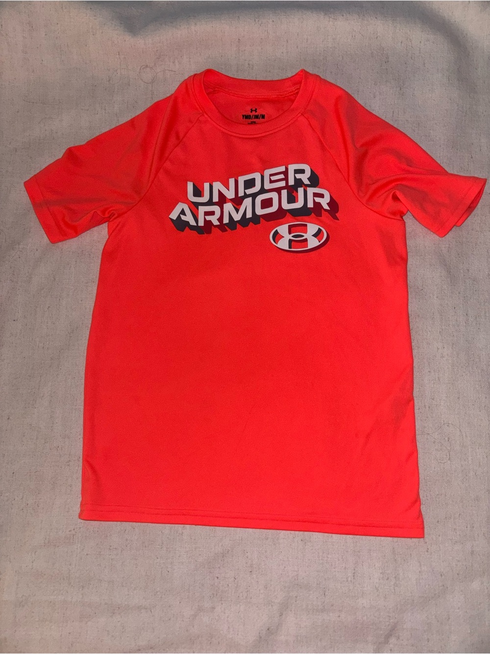 Under Armour Neon Orange  Short Sleeve Athletic Tee